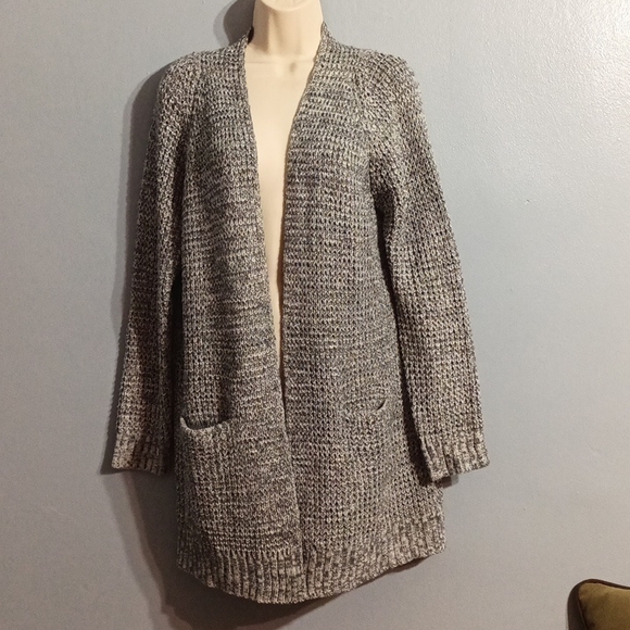 Pink clover women's gray with green blends cardigan size large - Picture 6 of 17